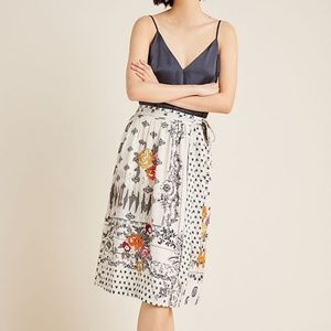 Anthropologie Devi Embroidered Midi Skirt NWT